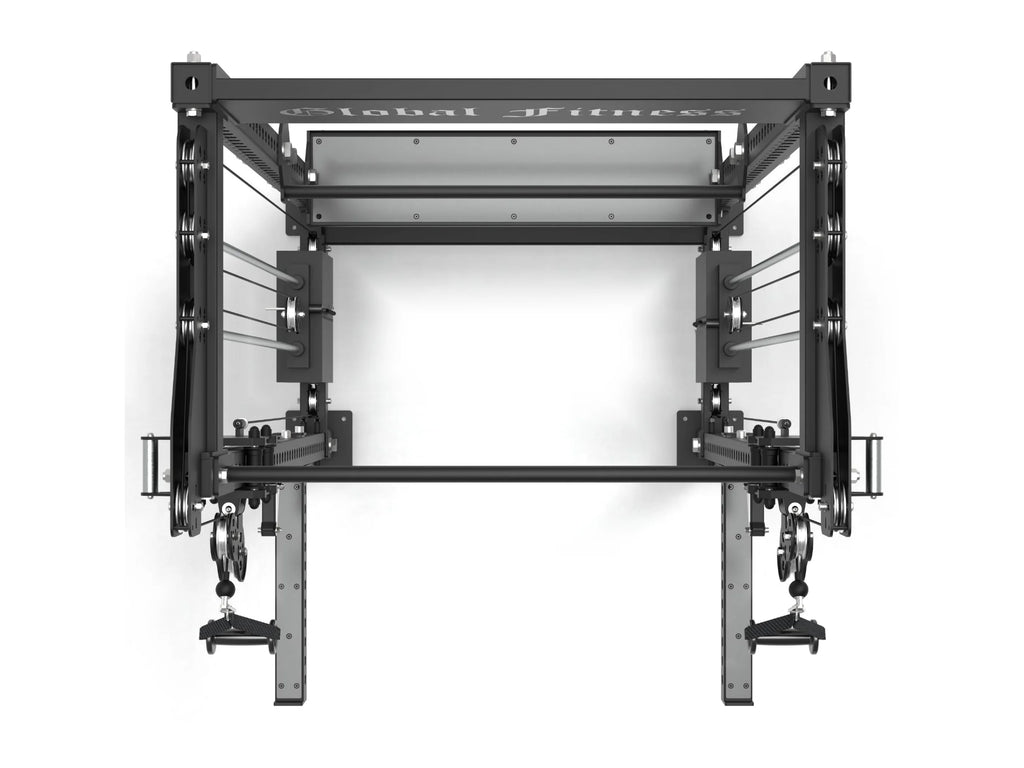 Global Fitness Dual Stack Multi-Functional Trainer with Storage Top