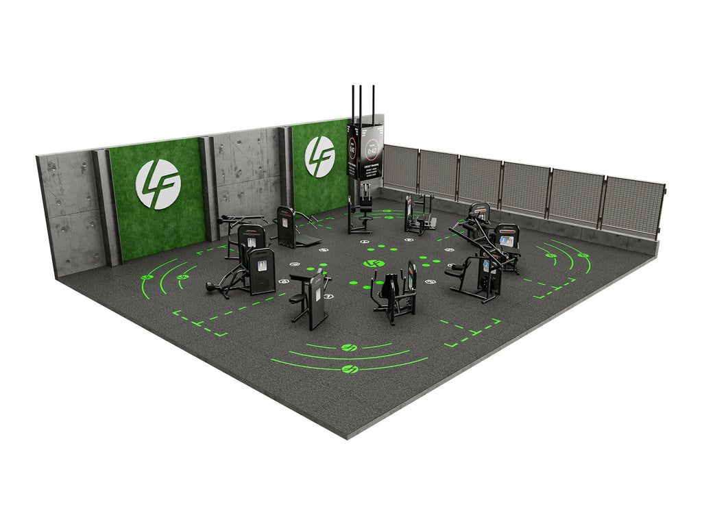 Used Life Fitness Circuit Series 10-Piece Strength Circuit Training Zone