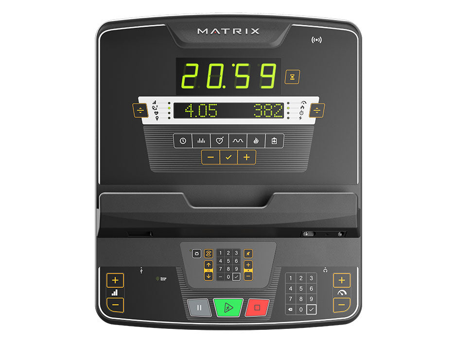 Used Matrix Endurance LED Elliptical Console Closeup