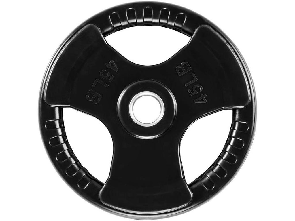 M-Fitness 45 Lb Textured Rubber Olympic Grip Plate Front