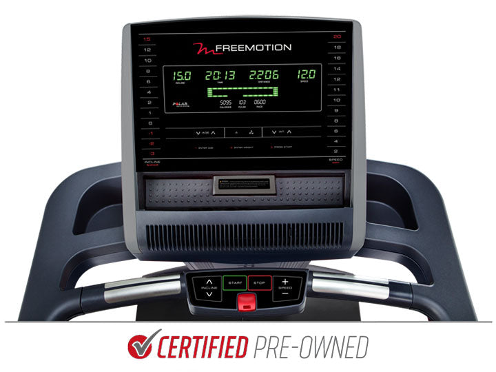 Console image of a Certified Pre-Owned FreeMotion T11.3 Reflex Treadmill