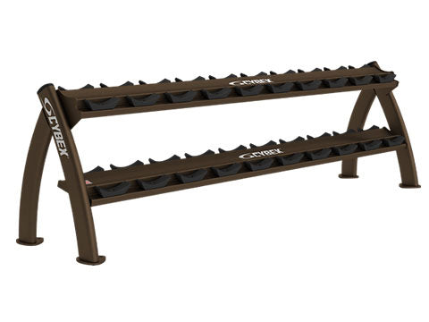 cybex dumbbells Refurbished Cybex 2 tier 10 pair Dumbbell Rack with Saddles for Sale Online
