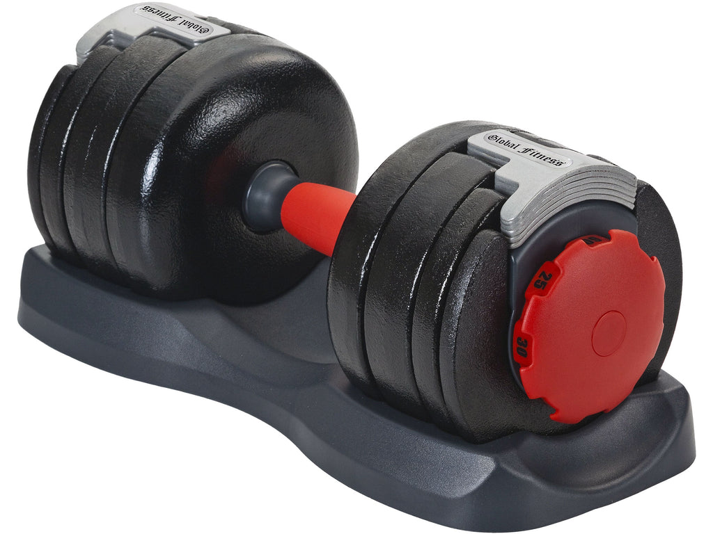 Global Fitness 60 Lb Adjustable Dumbbell Set Angle