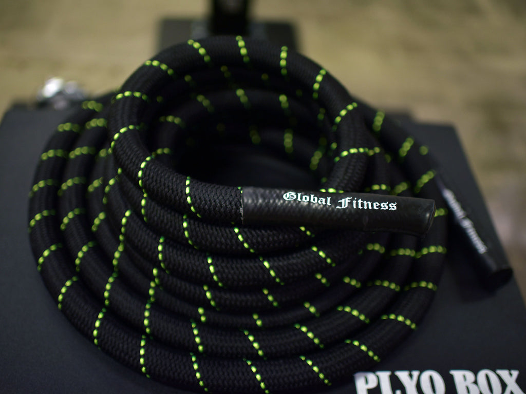 Global Fitness Premium Battle Rope on PLO Box