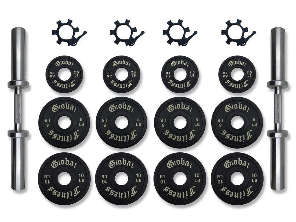 Global Fitness Pro-Style Urethane Olympic Dumbbell All Pieces