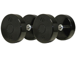 Factory photo of a New GP Industries Series 2 Uni Lock Straight Handle Solid Head VM TPU Urethane Dumbbell Set 55 100 lbs
