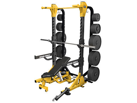 Factory photo of a Refurbished Hammer Strength 8 foot Heavy Duty Half Rack