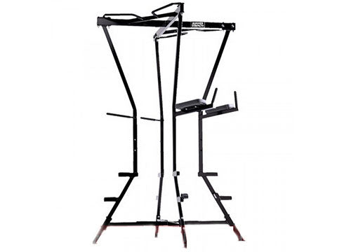 Factory photo of a Used Hammer Strength Body Weight Chin Dip Leg Raise Tower