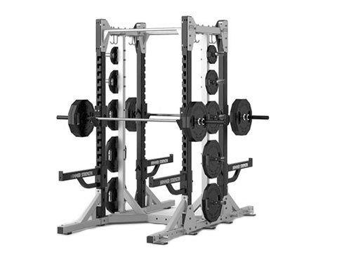 Factory photo of a Refurbished Hammer Strength Heavy Duty Elite Double Half Rack