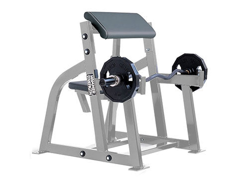 Factory photo of a Refurbished Hammer Strength Seated Preacher Curl