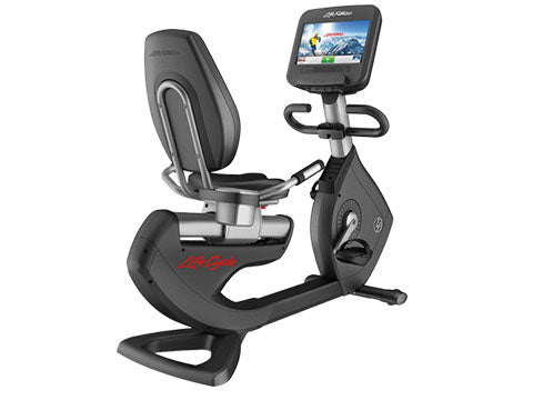 Factory photo of a Refurbished Life Fitness 95R Discover SE Recumbent Bike