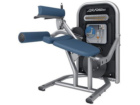 Factory photo of a Refurbished Life Fitness Circuit Series Push Button Resistance Seated Leg Curl