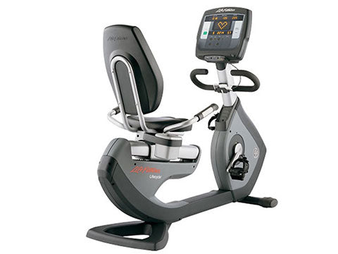 Factory photo of a Used Life Fitness Lifecycle 95R Achieve Recumbent Bike