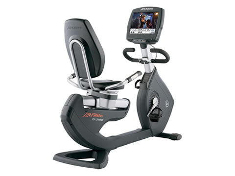 Factory photo of a Refurbished Life Fitness Lifecycle 95R Engage Recumbent Bike