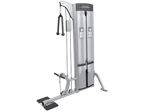 Factory photo of a Used Life Fitness Optima Series Bicep Curl and Tricep Extension Combo