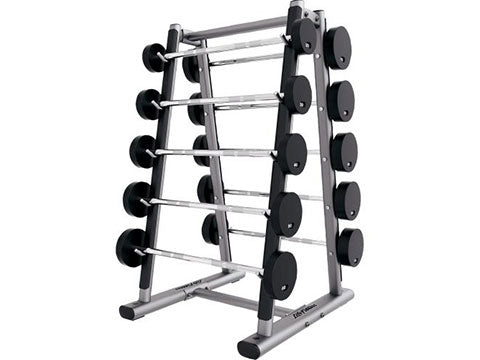 Factory photo of a Refurbished Life Fitness Signature 10 pair Barbell Rack