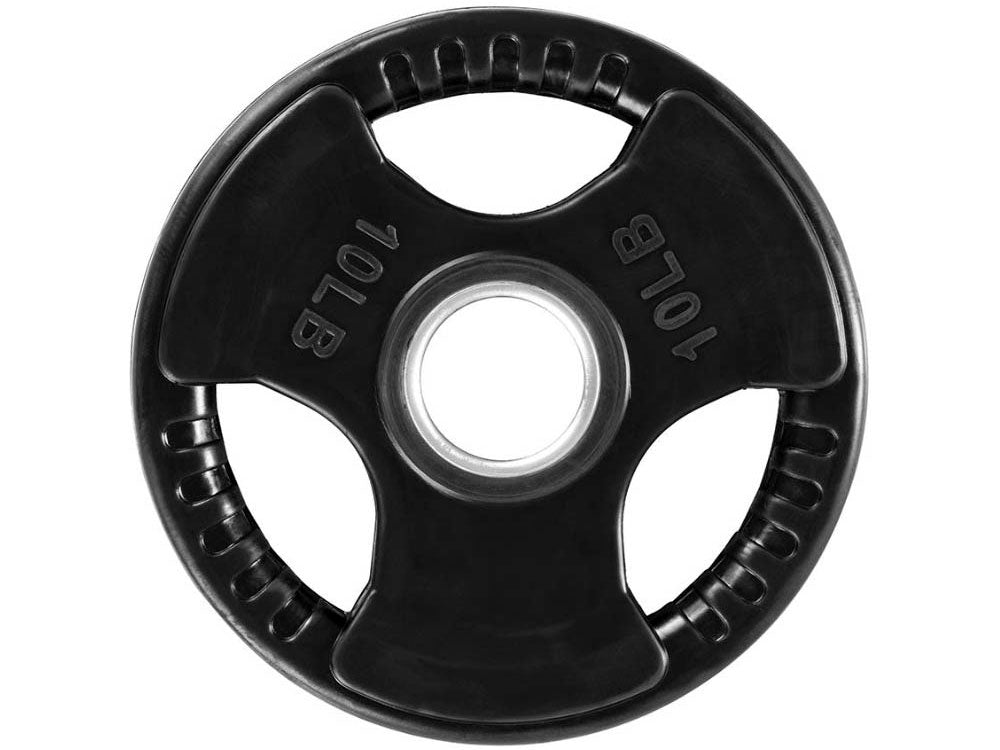 M-Fitness 10 Lb Textured Rubber Olympic Grip Plate Front