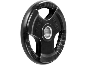 M-Fitness 25 Lb Textured Rubber Olympic Grip Plate Angle