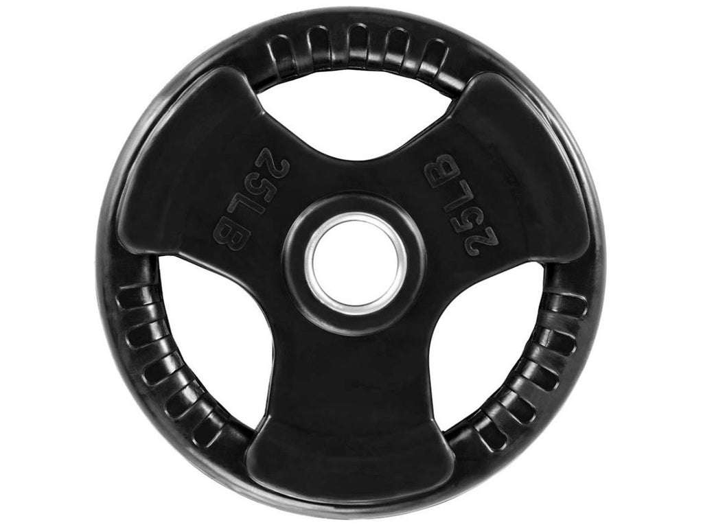 M-Fitness 25 Lb Textured Rubber Olympic Grip Plate Front