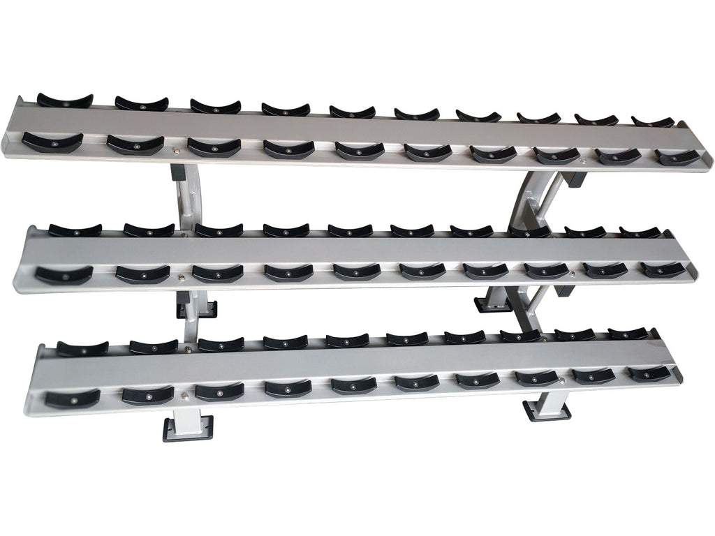 M-Fitness 3-Tier 15 Pair Dumbbell Rack Front
