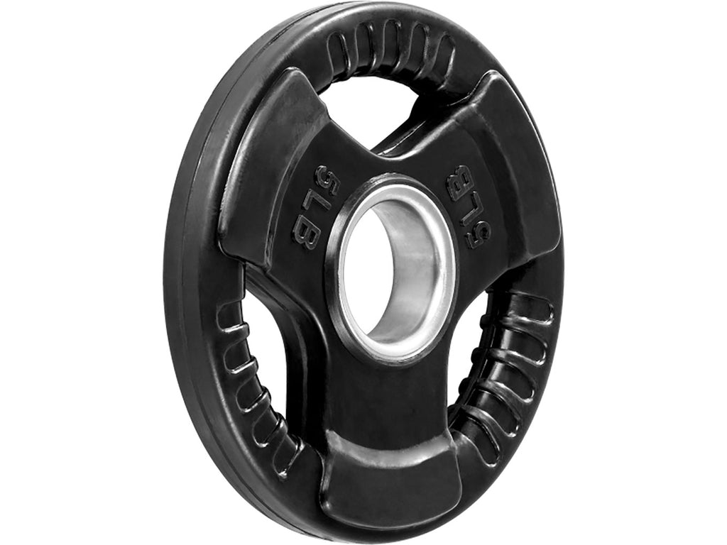 M-Fitness 5 Lb Textured Rubber Olympic Grip Plate Angle