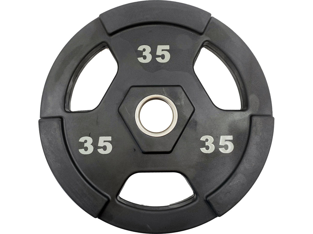 M-Fitness Laser Cut Rubber 35 Lb Olympic Grip Plate