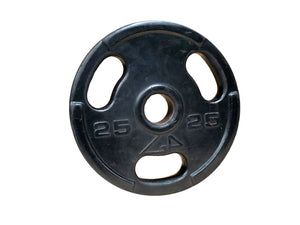 New GP Industries Urethane Oval 3 hole Olympic Grip Plate 25 lbs