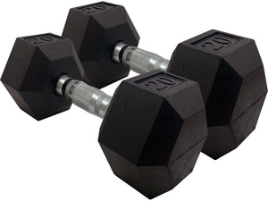 New Sportgear Rubber Hex Dumbbell Set 5 75lbs