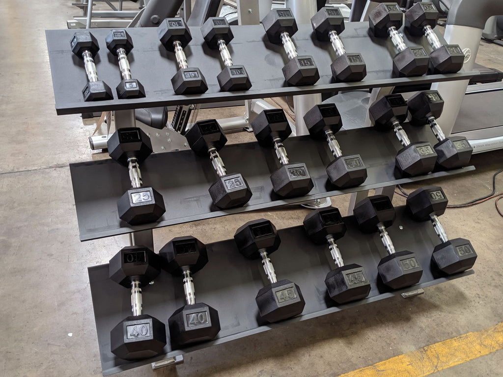 New Sportgear Rubber Hex Dumbbell Set