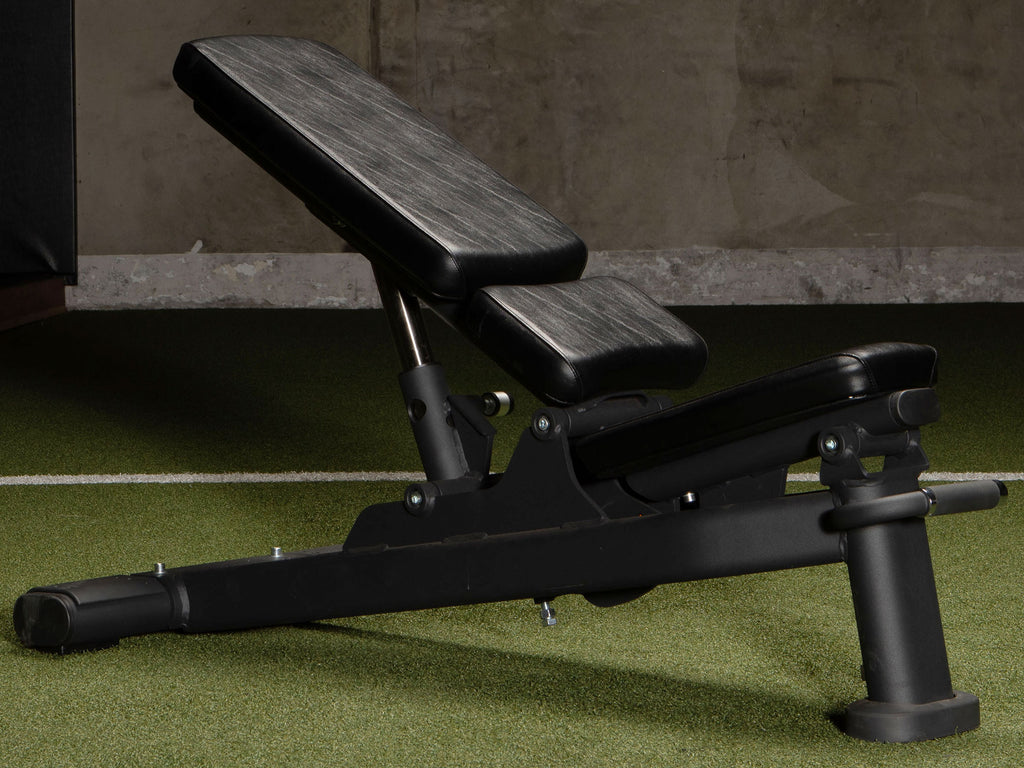 Black Sportgear 0-70 Adjustable Bench in the Global Fitness Gym - At 45 Degrees