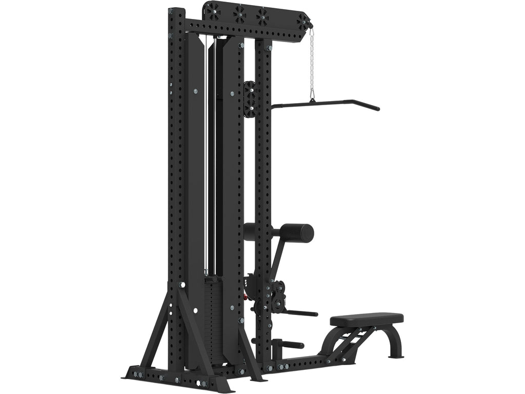 Sportgear Lat Pulldown Low Row Combo Back View