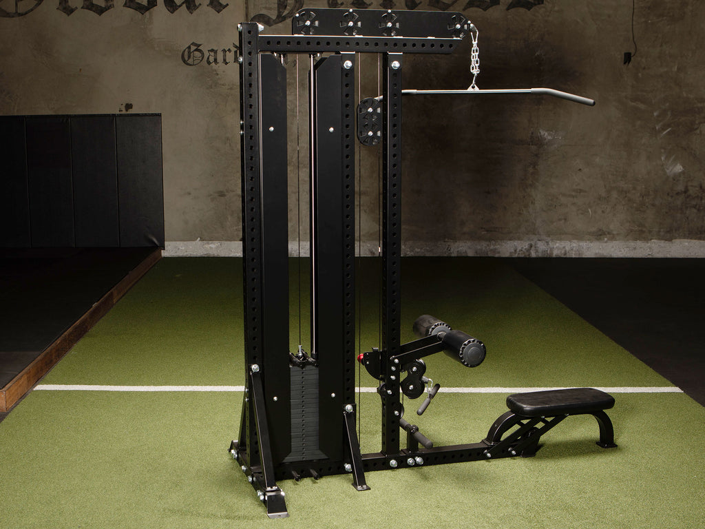 Sportgear Lat Pulldown Low Row Combo in the Global Fitness Gym - Side View