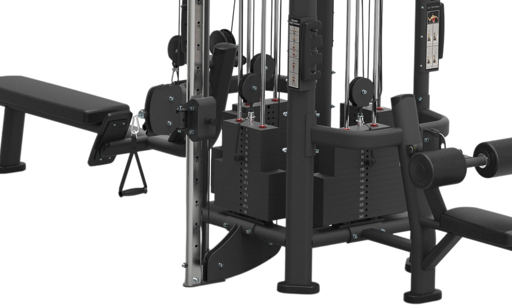 Sportgear MJ5 with Dual Pulley Pulldown and Row Detail