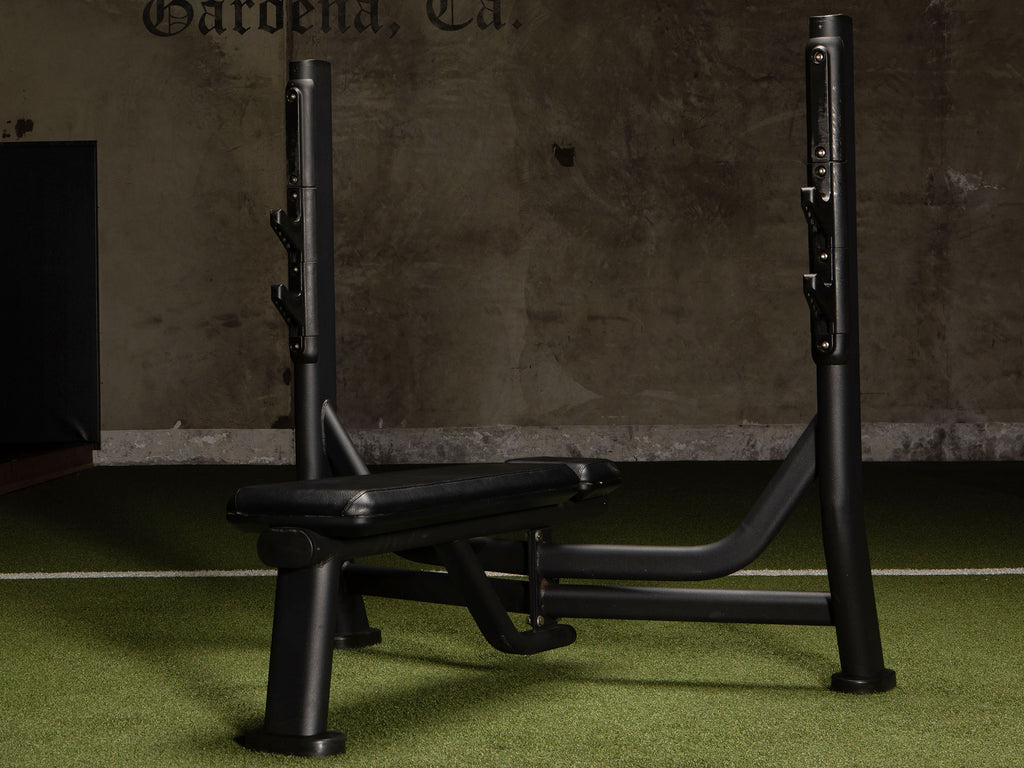 SportGear Olympic Flat Bench in Global Fitness Gym - Left