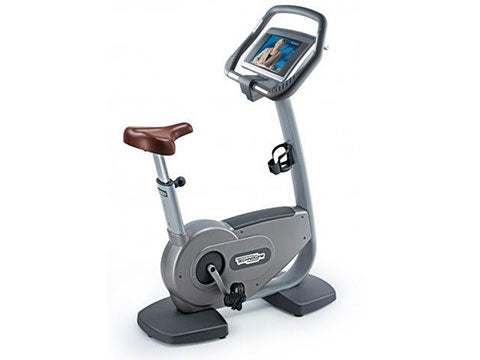 Factory photo of a Used Technogym Excite 700IP Upright Bike with Wellness TV