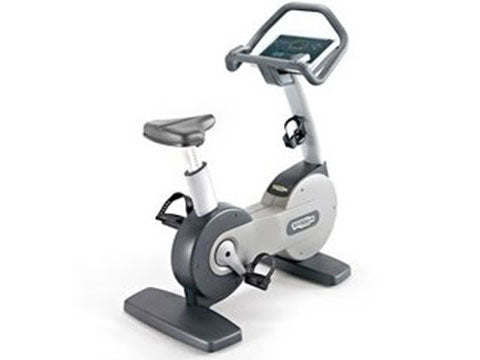 Factory photo of a Refurbished Technogym Excite 700SP Upright Bike with TV