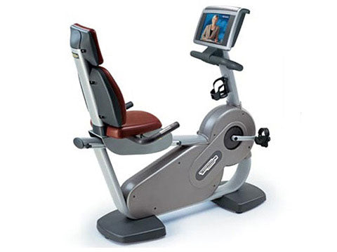 Factory photo of a Refurbished Technogym Excite Recline 700WEB Recumbent Bike