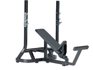 Factory photo of a Used Technogym Pure Strength Olympic Incline Bench