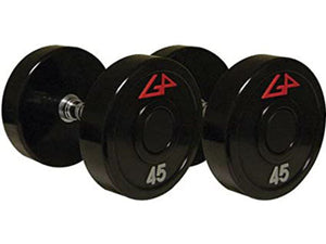 Used GP Industries Straight Handle Solid Urethane Dumbbell Set 