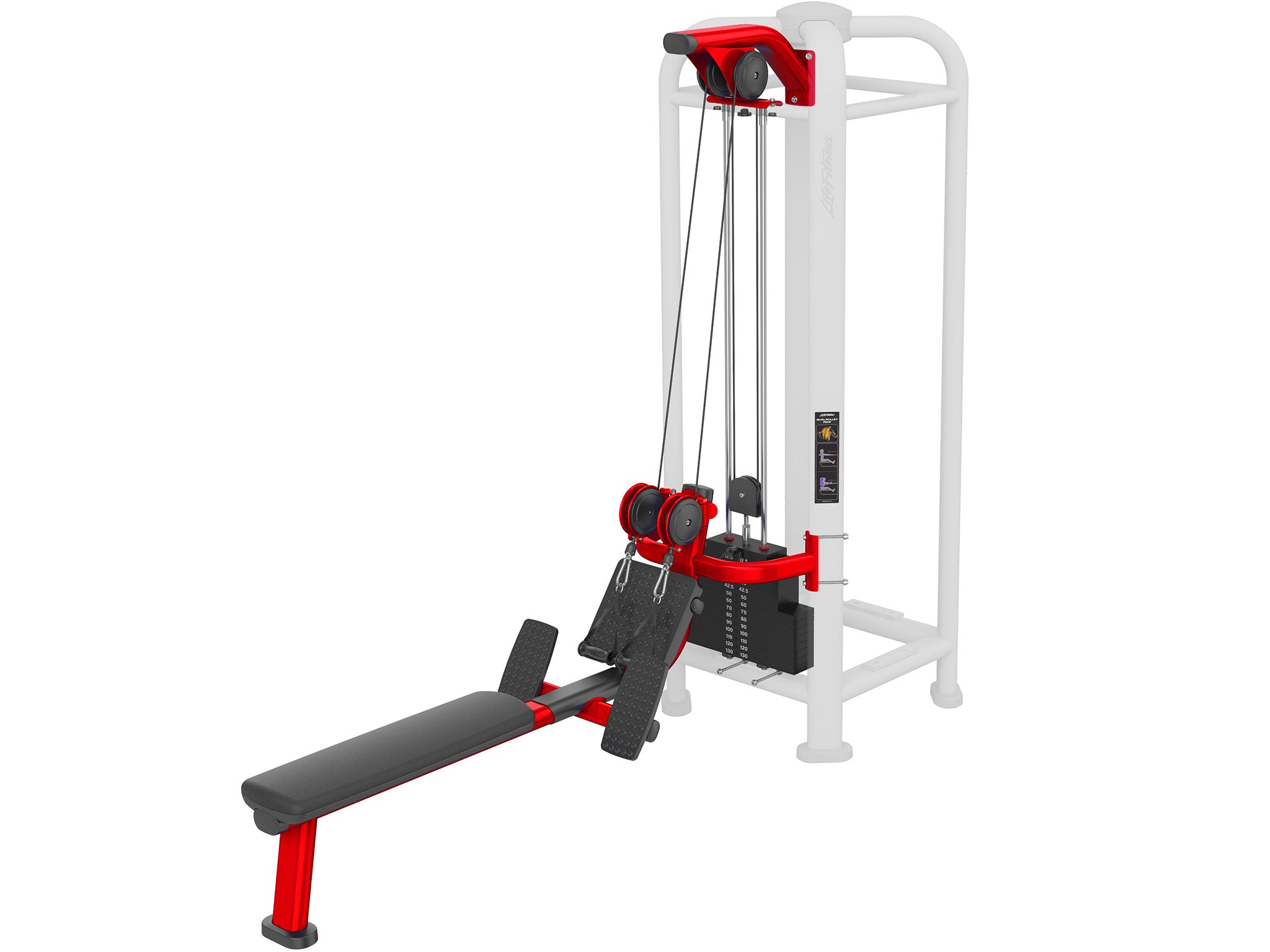 Factory image of a Life Fitness Signature Multi Jungle Dual Pulley Row Station